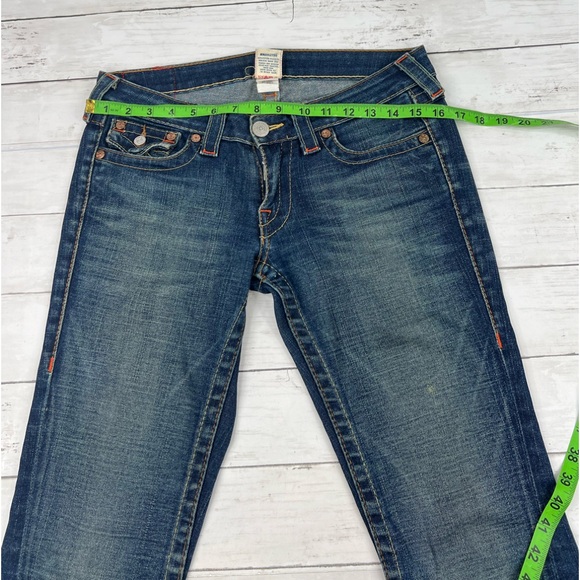 True Religion VTG USA Made Joey Low Rise Flare Jeans Size 28 - Picture 10 of 15